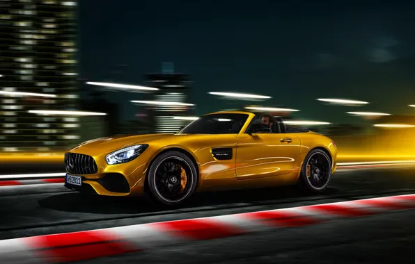 Roadster, Mercedes-Benz, скорость, AMG, 2018, GT S