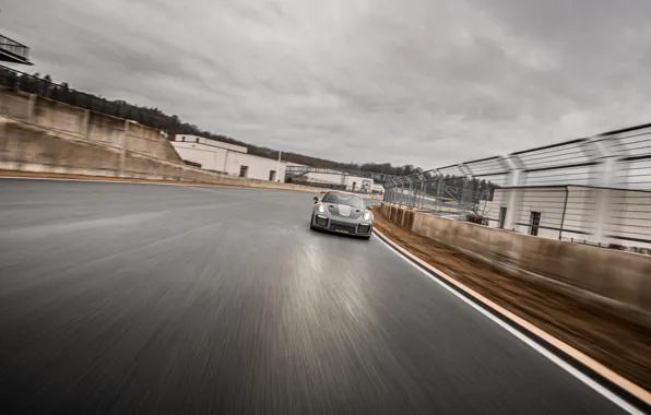Пасмурно, фары, скорость, 911, Porsche, гоночный трек, GT2 RS, 991