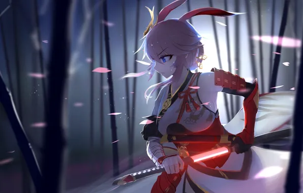 Девушка, меч, аниме, Benghuai Xueyuan