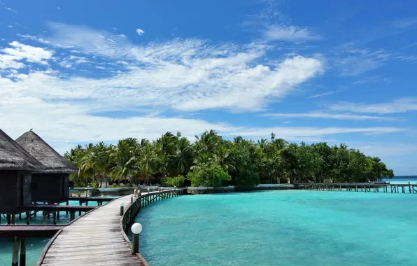 Океан, отдых, остров, Maldives