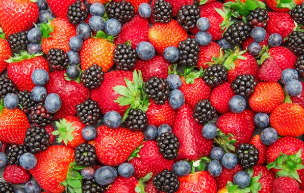 Ягоды, малина, клубника, fresh, ежевика, strawberry, голубика, berries