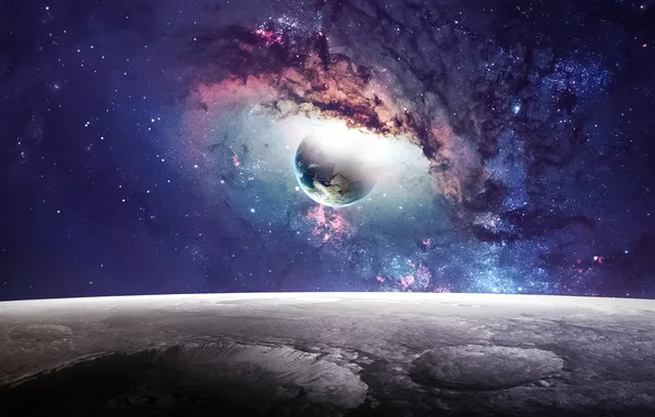 Light, fantasy, field, from, halo, galaxy, fiction, gas