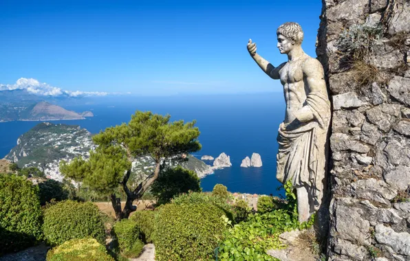 Италия, статуя, Капри, Monte Solaro