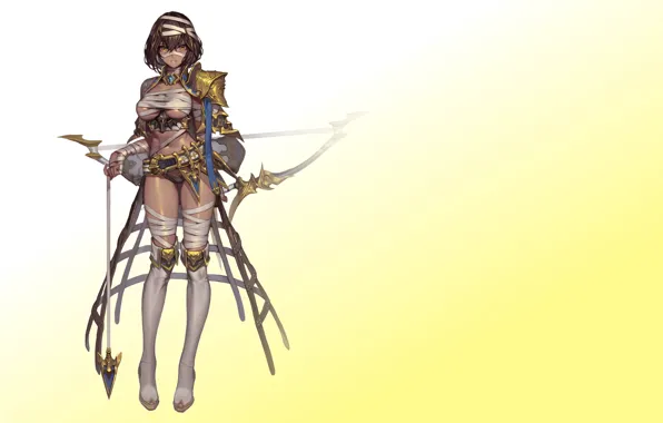 Girl, hot, sexy, boobs, yellow, anime, babe, mummy