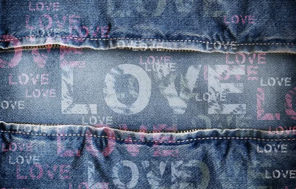 Картинка надпись, love, джинса