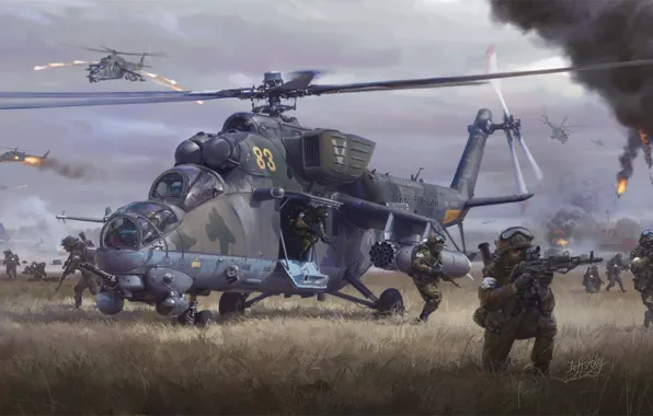 Россия, вс россии, Ми-35М, вдв, воздушно-десантные войска, CССР, СВО, Jeff Holly