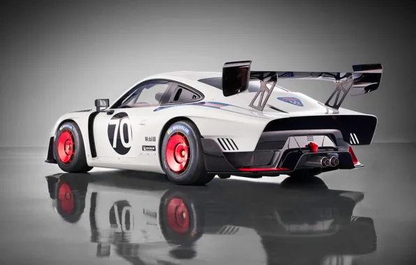 Porsche, суперкар, вид сзади, 2018, 935