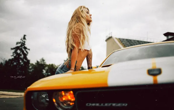 Картинка авто, девушка, фото, модель, блондинка, фотограф, Egor Kuzmin