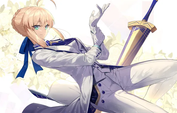 Девушка, меч, Сейбер, Артурия, Fate / Grand Order, Судьба великая кампания