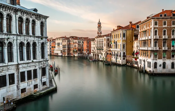 Картинка Италия, Венеция, канал, Italy, Venice, cityscape, Panorama, channel