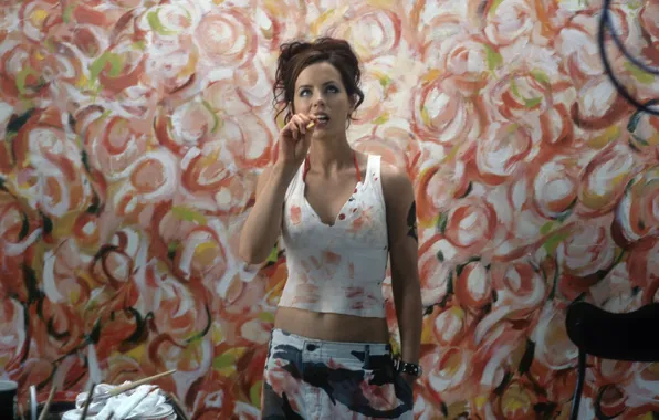 Краски, актриса, Kate Beckinsale, Кейт Бекинсейл, кисти, художница