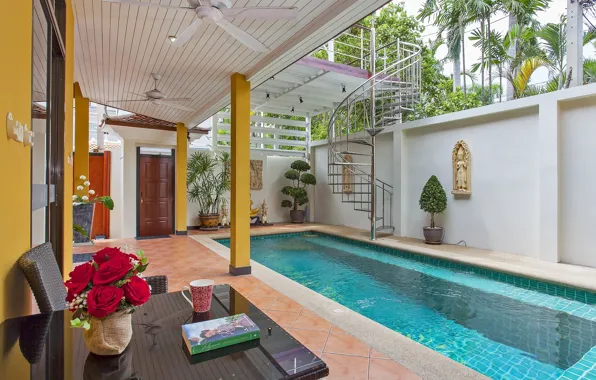 Вилла, интерьер, бассейн, терраса, Pattaya, villa Sunny