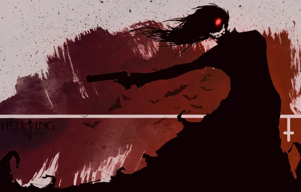 Взгляд, улыбка, тень, вампир, Hellsing, Хеллсинг