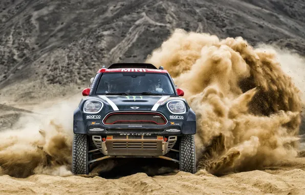 Песок, Mini, Спорт, Пустыня, Скорость, Гонка, Фары, Rally