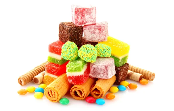 Картинка colorful, конфеты, сладости, вафли, sweet, candy