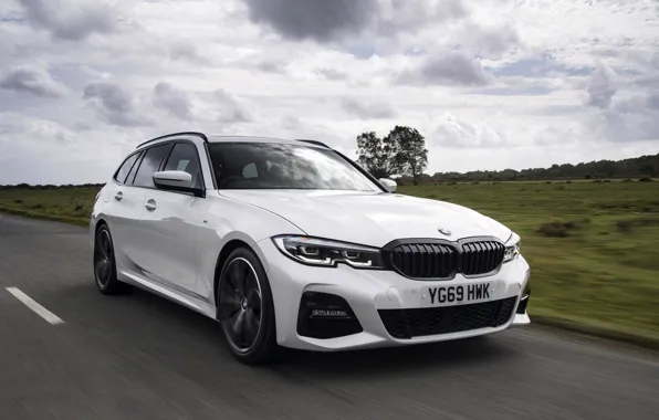 Картинка белый, BMW, 3-series, универсал, 3er, 2020, UK version, G21