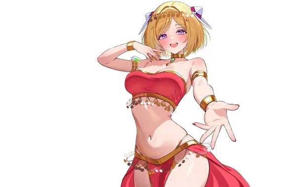 Girl, hot, sexy girl, anime, short hair, pretty, dancer, blonde