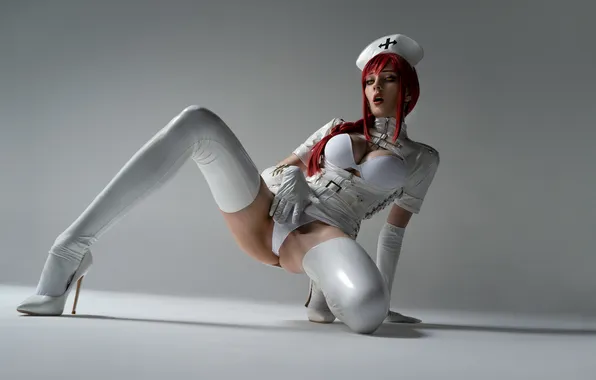 Туфли, каблуки, cosplay, Xenon, Косплей, Nurse, cosplay girl, Chainsaw Man
