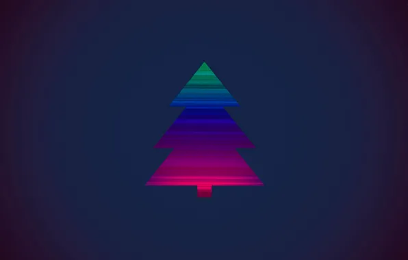 Картинка елка, новый год, рождество, спектр, минимализм, new year