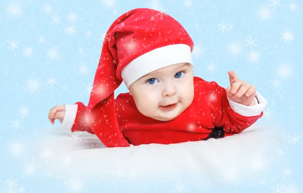 Картинка праздник, Новый Год, Рождество, Christmas, New Year, child, baby, santa