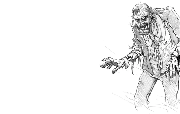 Картинка zombie, white, black, clothing