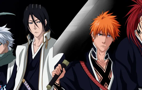 Sword, ice, game, Bleach, anime, katana, man, boy