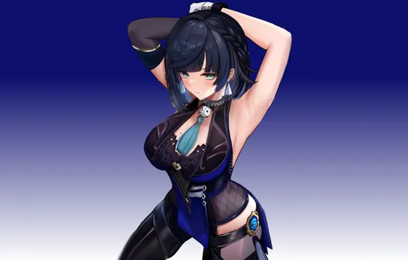 Girl, hot, sexy, boobs, stretch, anime, pretty, big boobs