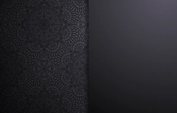 Узор, текстура, черный фон, орнамент, design, background