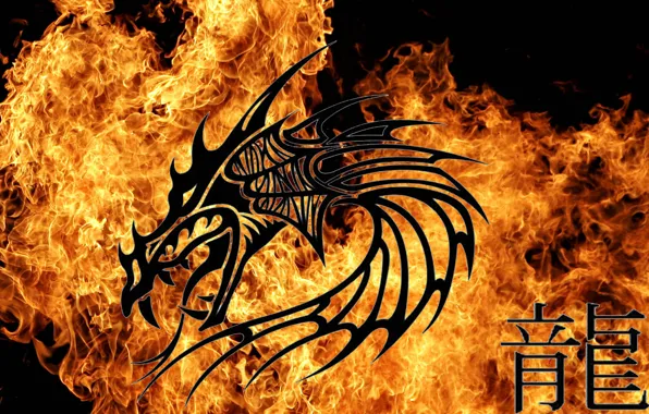 Огонь, дракон, знаки, символ