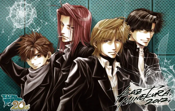 Аниме, арт, парни, Kazuya Minekura, Saiyuki Reload