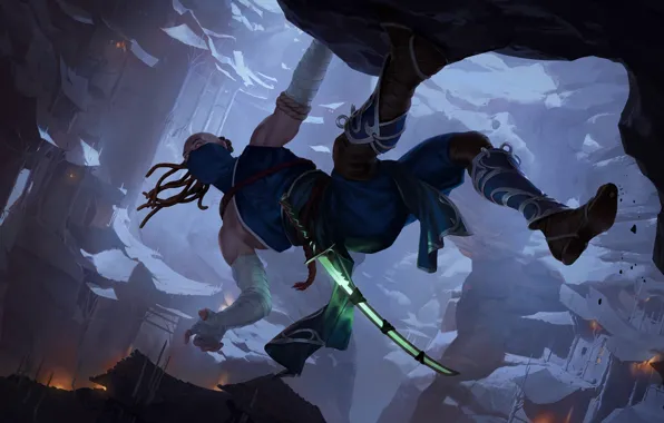 Ниндзя, отвесная скала, Legends of Runeterra