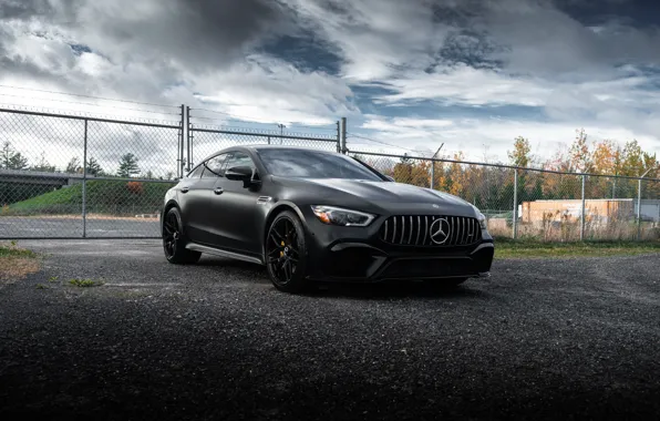 Картинка Mercedes, Clouds, Sky, Black, AMG GT, 63S, 4 Door