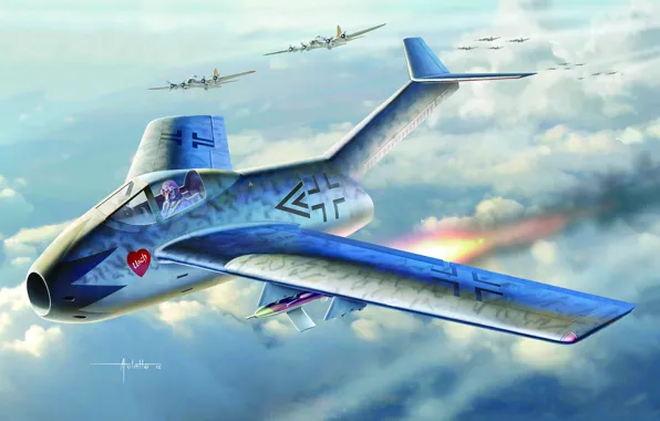 Германия, Focke-Wulf, Боевой самолет, Реактивный истребитель, Ta-183