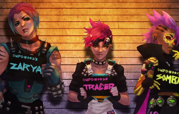 Art, tracer, overwatch, Lena Oxton, Aleksandra Zaryanova, zarya, sombra