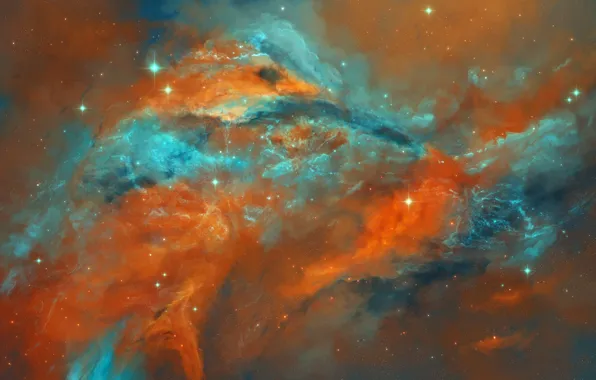 Звезды, Космос, Туманность, Fantasy, Арт, Stars, Space, Art