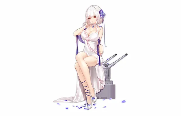 Girl, sexy, cleavage, dress, boobs, anime, beautiful, red eyes
