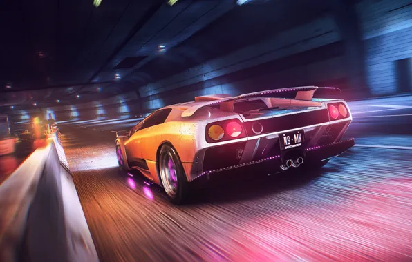 Авто, Lamborghini, Машина, Стиль, 80s, Style, Суперкар, Neon