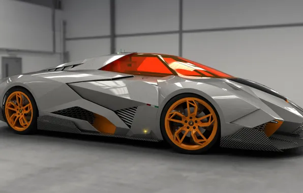 Concept, Авто, Lamborghini, Вид, Концепт, Car, Спереди, 2014