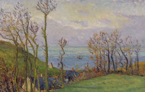 Пейзаж, картина, 1900, Maxime Maufra, Максим Мофра, Узкий Овраг. Ватто-Сюр-Мер