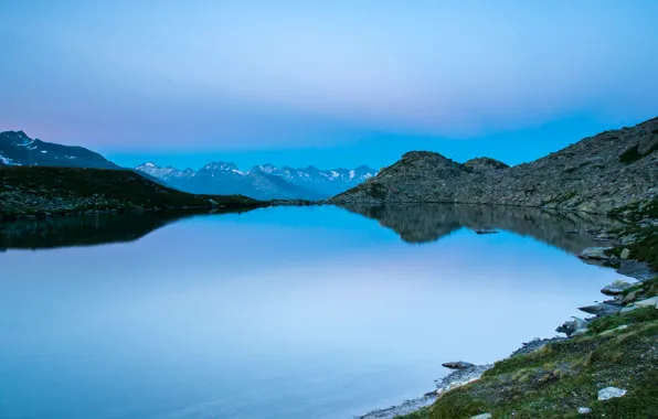 Горы, озеро, Swiss Alps, Швейцарские Альпы, Lake Luter
