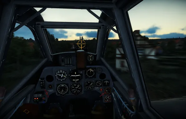 Германия, Messerschmitt, G-2, War Thunder, cockpit, кокпит, 109, trop