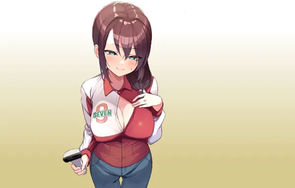 Girl, sexy, boobs, pretty, breasts, shirt, And, bursting