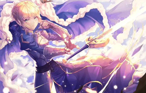 Девушка, сейбер, Судьба ночь схватки, Fate / Stay Night