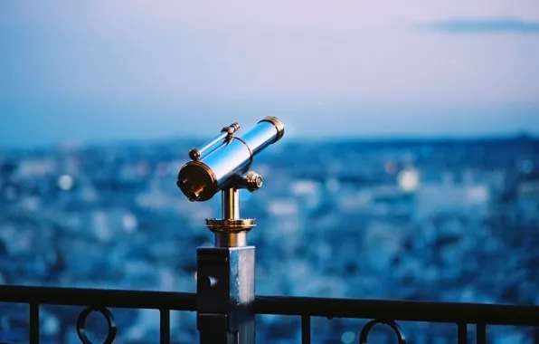 Картинка труба, красиво, телескоп, nature, голубой фон, mood