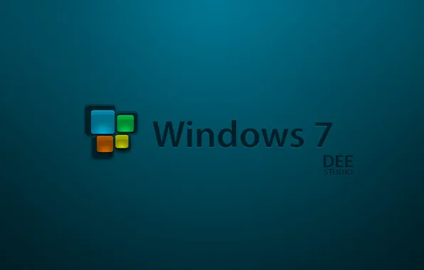 Фон, значок, логотип, windows 7, семерка, dee studio