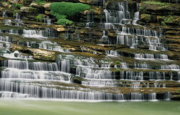Картинка вода, природа, камни, водопад, waterfall