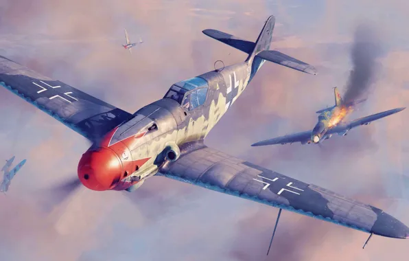 Messerschmitt, Вторая Мировая Война, Люфтваффе, Messerschmitt Bf 109 K4, Bf.109K-4, Боевоей самолёт