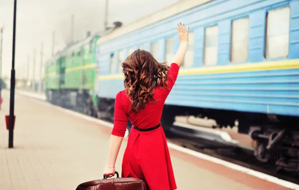 Картинка девушка, поезд, фотограф, girl, photography, photographer, Elena Umrihina