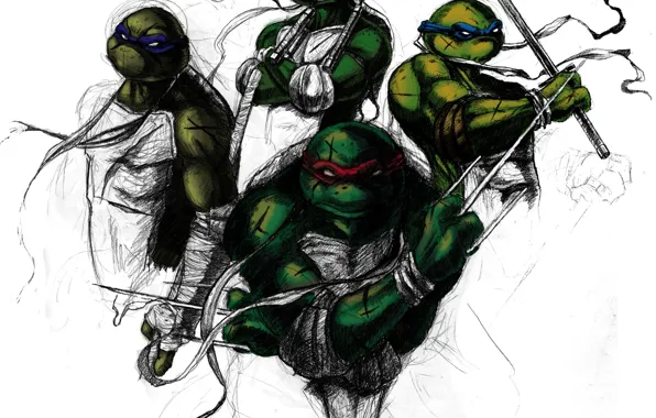 Арт, Лео, Майки, Раф, Tmnt, Дон