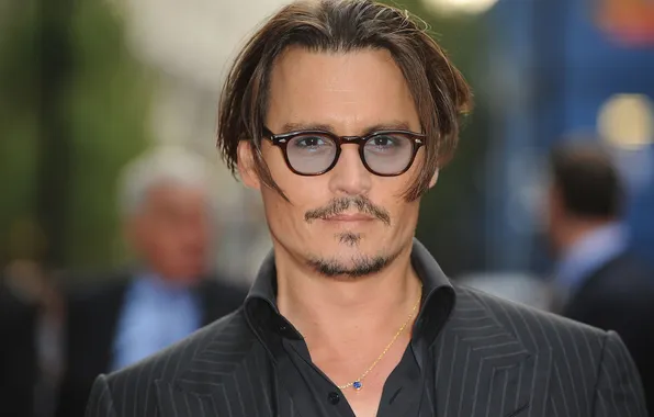 Johnny Depp, портрет, очки, Джонни Депп, актёр